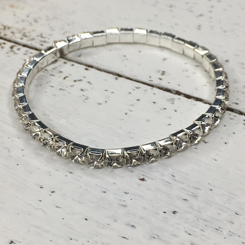 Rhinestone Tennis Bracelet - Picture 2 of 8